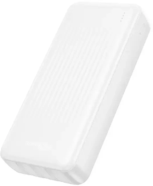 „Borofone“ išorinė baterija 20000mAh BJ79A „Clever“ – USB – su C tipo ir „Lightning“ laidais, baltos spalvos