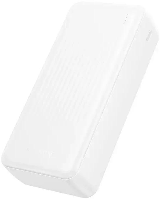 „Borofone“ išorinė baterija 30000mAh BJ80B „Clever“ – 2xUSB + C tipo – QC 3.0 22,5W PD 20W baltos spalvos