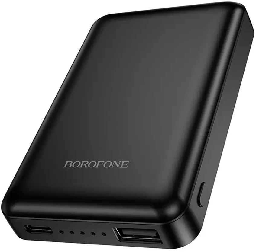 Borofone Power Bank 5000mAh BJ82 Dawn – USB – magnetic with induction charging juodos spalvos