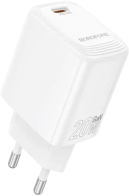 Borofone laidinis įkroviklis BN26 Fuente – Type C – PD 20W baltos spalvos
