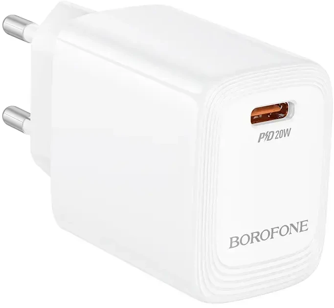 Borofone laidinis įkroviklis BN26 Fuente – Type C – PD 20W baltos spalvos