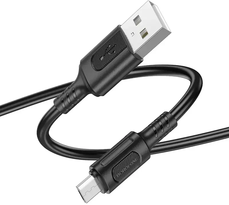 Borofone Kabelis BX111 Feliz – USB į Micro USB – 2,4A 1 metras juodos spalvos