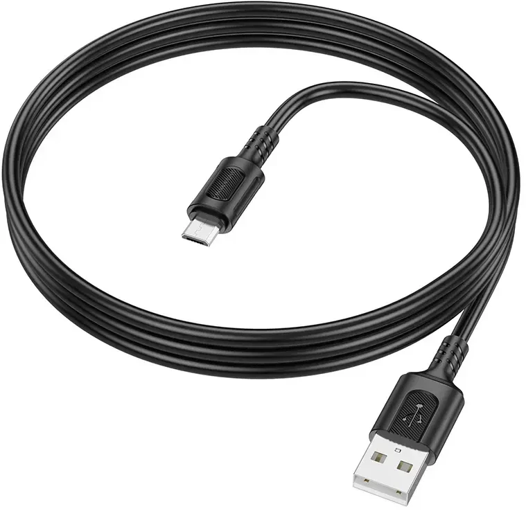 Borofone Kabelis BX111 Feliz – USB į Micro USB – 2,4A 1 metras juodos spalvos