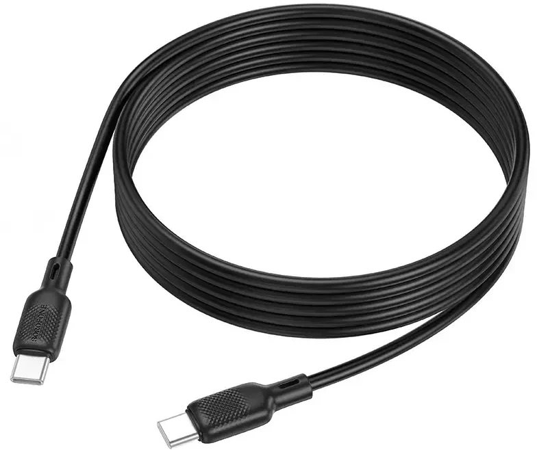 USB kabelis Borofone BX113 60W USB-C to USB-C 2.0m juodas