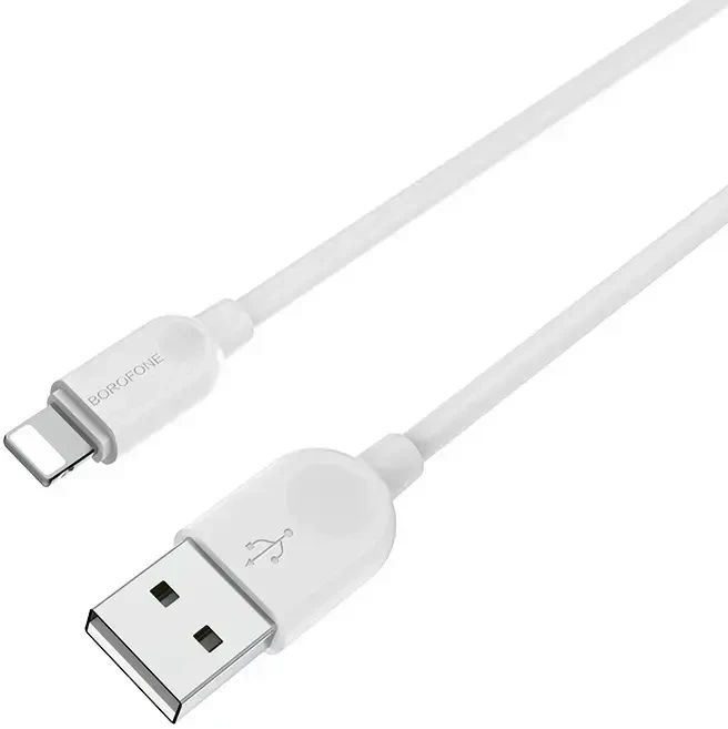 Oem Borofone kabelis BX14 LinkJet – USB į Lightning – 2,4A 3 metrai baltos spalvos