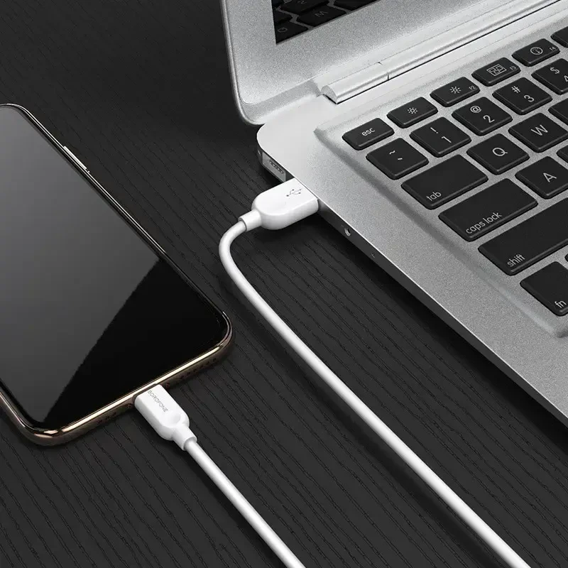 Oem Borofone kabelis BX14 LinkJet – USB į Lightning – 2,4A 3 metrai baltos spalvos