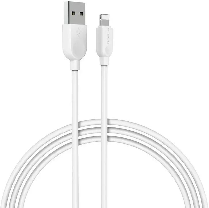 Oem Borofone kabelis BX14 LinkJet – USB į Lightning – 2,4A 3 metrai baltos spalvos
