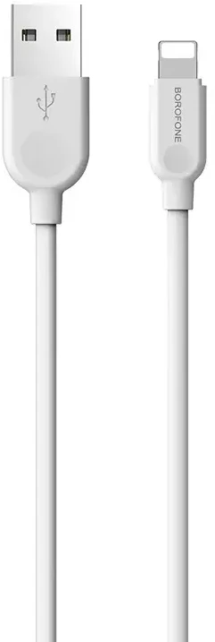 Oem Borofone kabelis BX14 LinkJet – USB į Lightning – 2,4A 3 metrai baltos spalvos