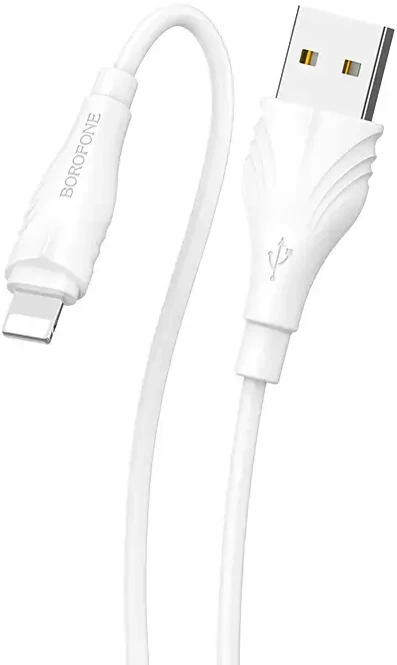 Oem Borofone kabelis BX18 Optimal – USB į Lightning – 2A 1 metras baltos spalvos