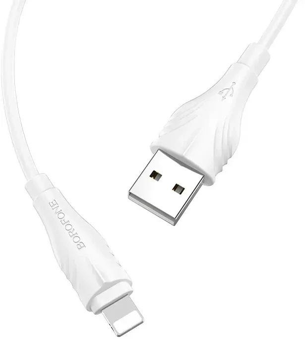 Oem Borofone kabelis BX18 Optimal – USB į Lightning – 2A 1 metras baltos spalvos