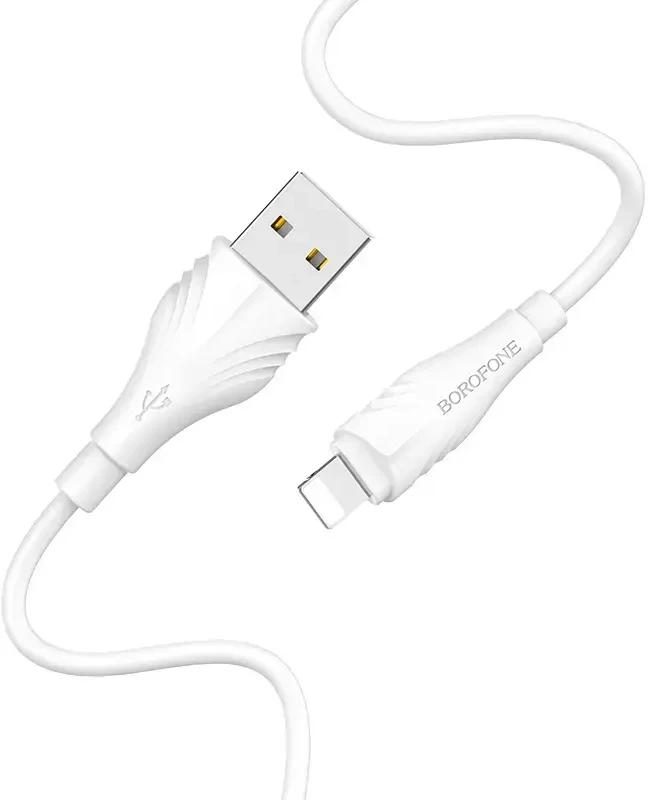 Oem Borofone kabelis BX18 Optimal – USB į Lightning – 2A 1 metras baltos spalvos