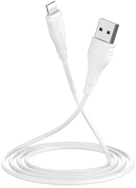 Oem Borofone kabelis BX18 Optimal – USB į Lightning – 2A 1 metras baltos spalvos