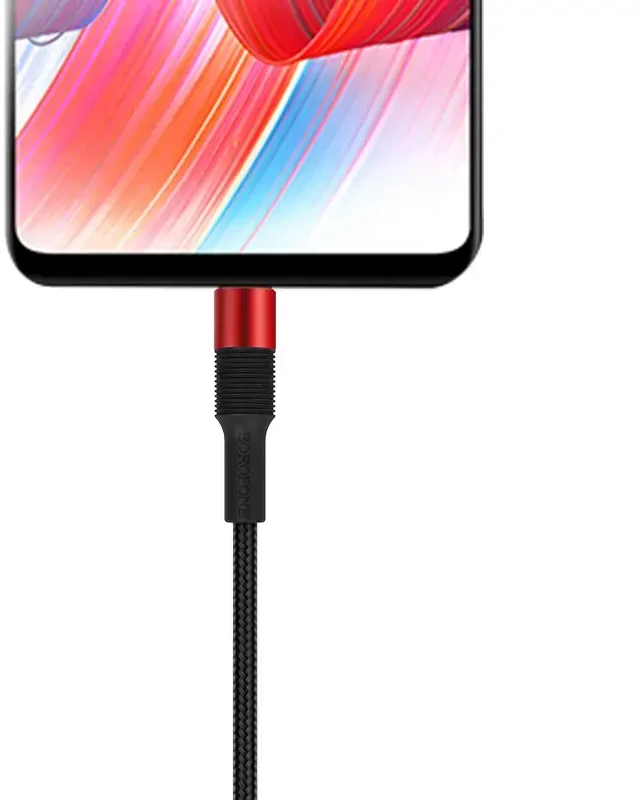 Borofone Kabelis BX21 Outstanding – USB į Micro USB – 2,4A 1 metras aukso spalvos