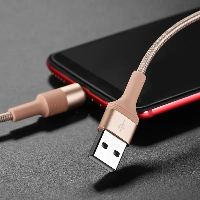 Borofone Kabelis BX21 Outstanding – USB į Micro USB – 2,4A 1 metras aukso spalvos