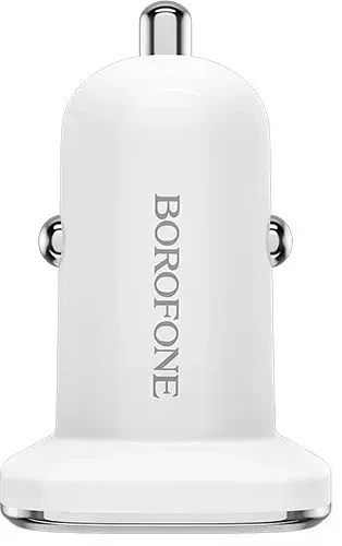 Automobilinis įkroviklis Borofone BZ12A Quick Charge 3.0 (3.0A) baltas