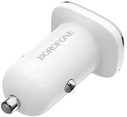 Automobilinis įkroviklis Borofone BZ12A Quick Charge 3.0 (3.0A) baltas