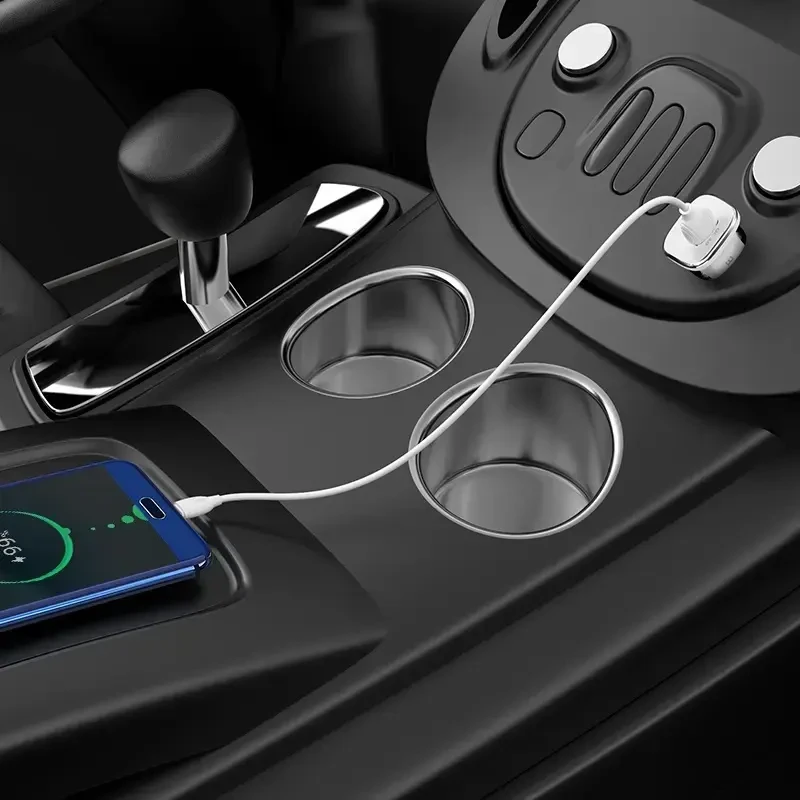 Automobilinis įkroviklis Borofone BZ12A Quick Charge 3.0 (3.0A) baltas
