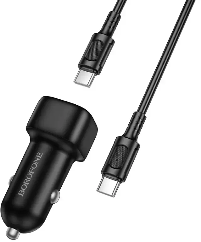 Borofone automobilinis įkroviklis BZ34A Cloud - Type C - PD 20W su Type C į Type C juodos spalvos