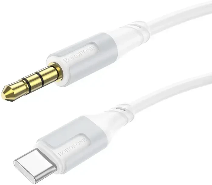 Audio kabelis Borofone BL19 USB-C to 3,5mm baltas