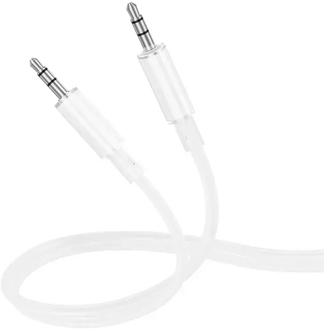 Borofone Kabelis BL21 Lemon – jack 3,5mm į jack 3,5mm – 1 metras baltos spalvos