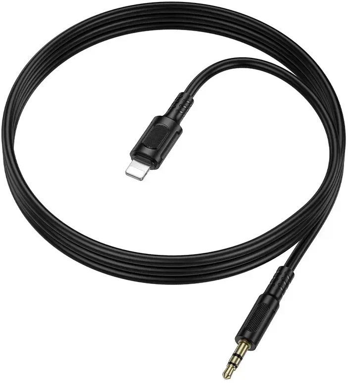 Borofone Cable AUX BL25 Nice – Lightning to jack 3,5mm – 1 metre juodos spalvos