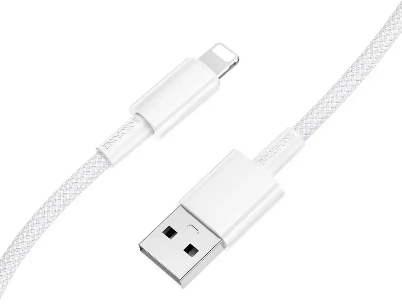 USB kabelis Borofone BX117 USB-A į Lightning 1,0 m baltas