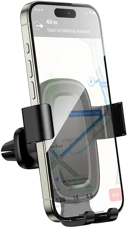 Borofone automobilinis laikiklis BH129 Follower juodos spalvos