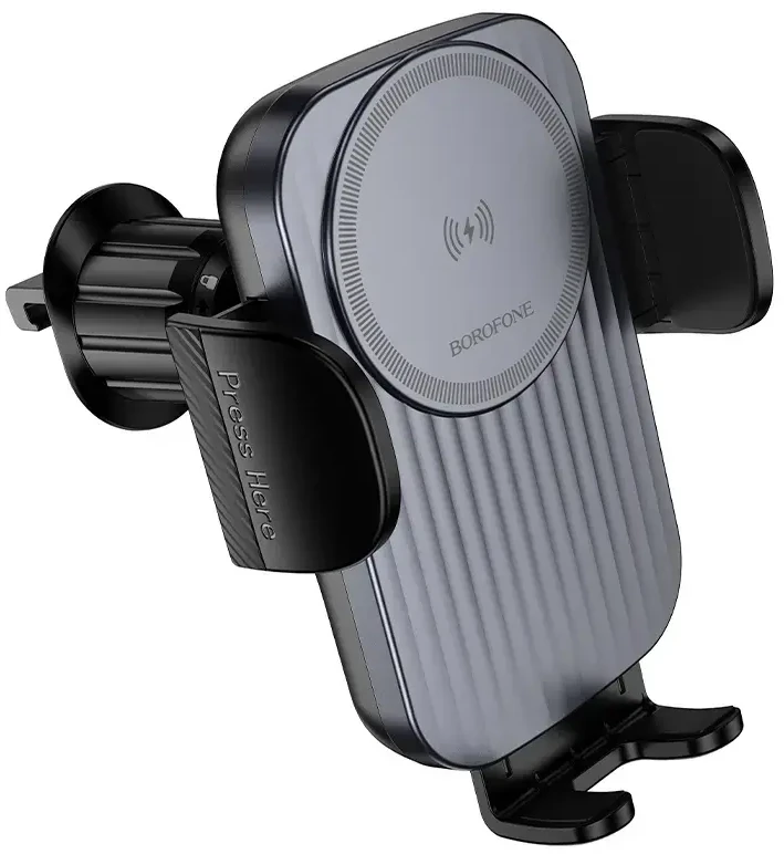 Borofone automobilinis laikiklis BH221 Path with induction charging to air vent juodos spalvos