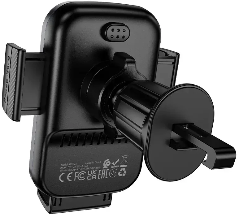 Borofone automobilinis laikiklis BH221 Path with induction charging to air vent juodos spalvos