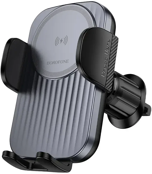 Borofone automobilinis laikiklis BH221 Path with induction charging to air vent juodos spalvos