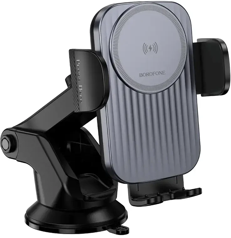 Borofone automobilinis laikiklis BH222 Leading with induction charging to windshield juodos spalvos