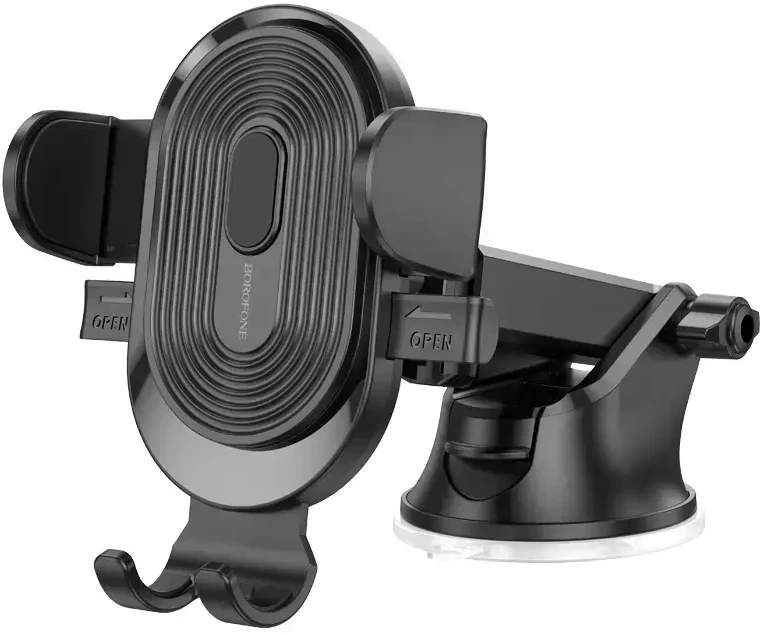 Borofone automobilinis laikiklis BH85 Experience with suction cup juodos spalvos