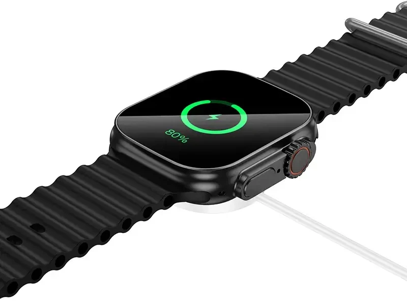 Borofone Induction charger for BD14 Ultra smartwatch baltos spalvos