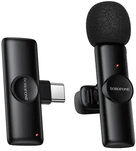 Borofone Lavalier belaidis mikrofonas BFK16 Winner C tipo juodas