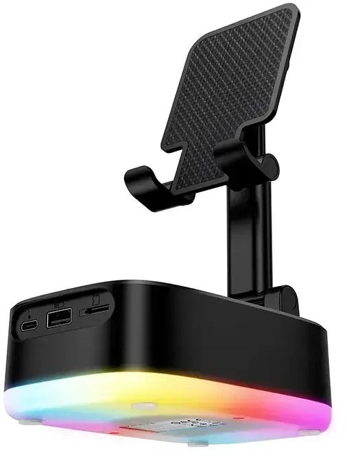 Borofone Nešiojama kolonėlė Bluetooth BR200 Marea 3 in 1 with holder and 1500mAh power bank juodas