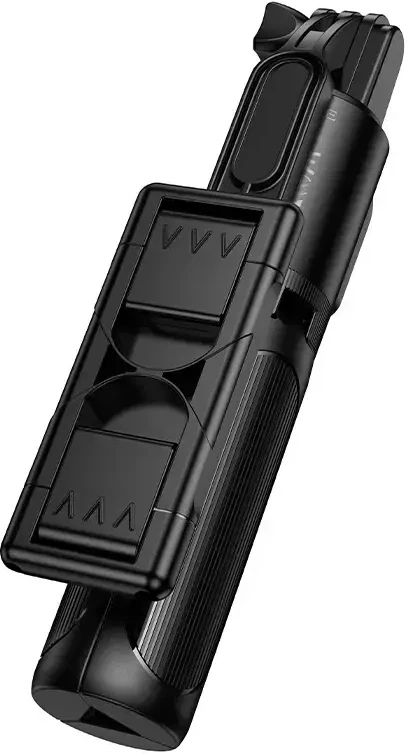 Oem Borofone asmenukių lazda BY14 Graceful „Bluetooth“ su trikoju ir nuotolinio valdymo pulteliu, juodos spalvos
