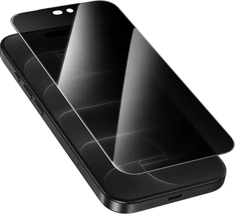 Borofone Grūdintas stiklas BF10 Armor visas ekranas nuo pašalinių žvilgsnių, skirtas iPhone 15/16 – 10 vnt.