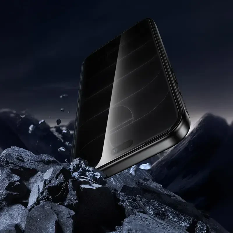 Borofone Grūdinto stiklo BF10 Armor visas ekranas nuo šnipinėjimo, skirtas iPhone 15 Pro – 10 vienetų