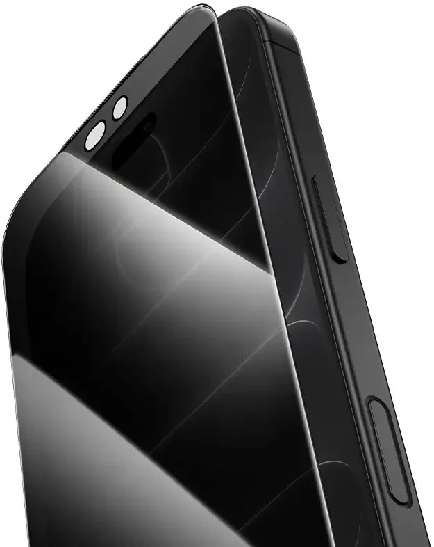 Borofone Grūdinto stiklo BF10 Armor visas ekranas nuo šnipinėjimo, skirtas iPhone 15 Pro – 10 vienetų