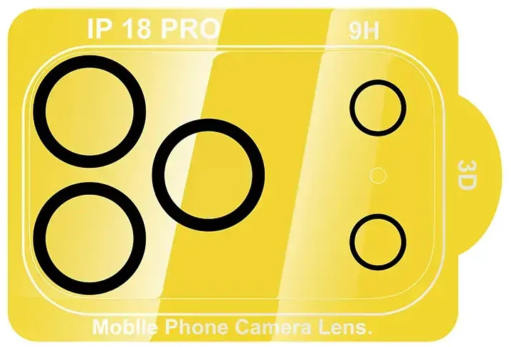 Borofone Grūdintas stiklas BF13 3D viskas-viename fotoaparato objektyvui, skirtas iPhone 18 Pro – 10 vienetų