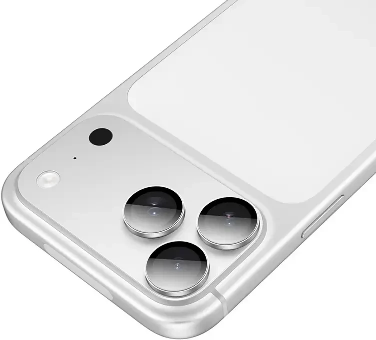 Borofone Grūdinto stiklo BF14 3D metalinio rėmelio fotoaparato objektyvo apsauga skirtas iPhone 18 Pro/18 Pro Max, sidabrinis