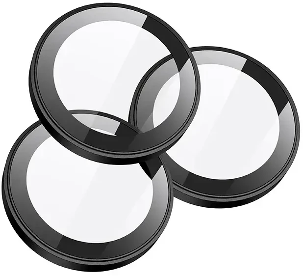 Borofone Grūdinto stiklo BF14 3D metalinio rėmelio fotoaparato objektyvo apsauga skirtа Iphone 18 Pro/18 Pro Max, juoda