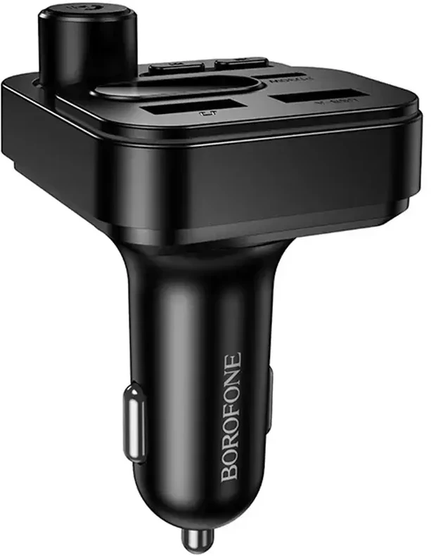 Borofone Transmitter FM BC61 Ocean MP3, Bluetooth – 2xUSB + Type C – PD 45W juodos spalvos