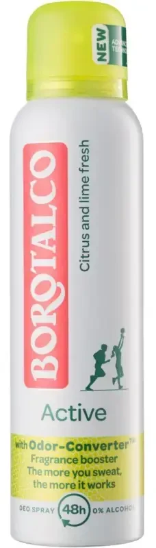 Borotalco Dezodorantas spray with citrus scent Active (Deo Purškiklis), 150 ml