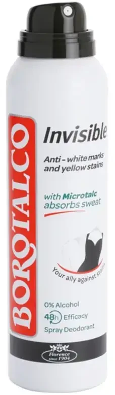 Borotalco Dezodorantas spray Invisible (Deo Purškiklis), 150 ml
