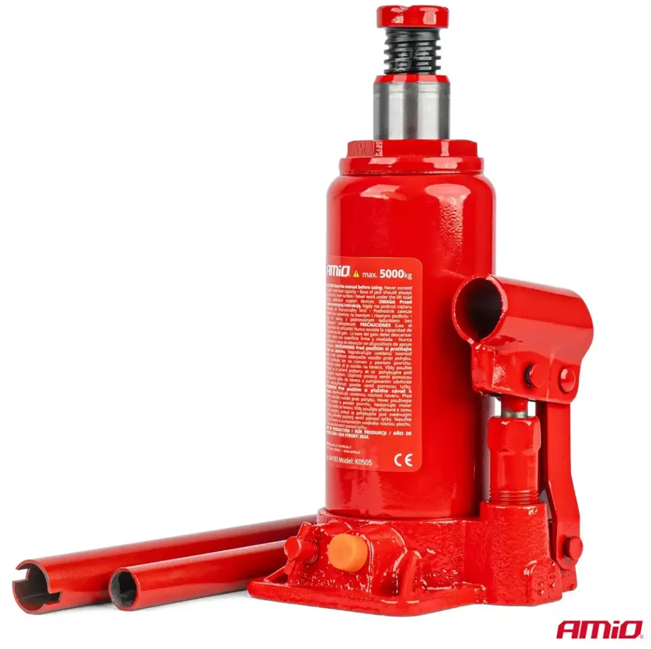 Hidraulinis stulpinis keltuvas 5 t, PVC dėžė AMIO-04183