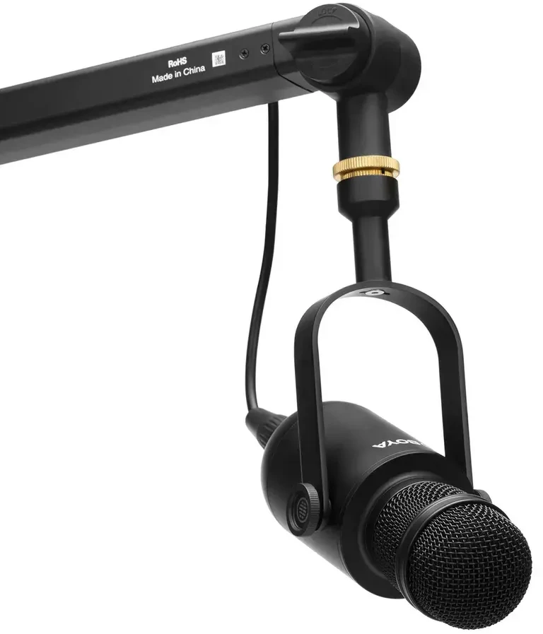 BOYA BY-DM500 Cardioid XLR Dynamic Microphone for Podcasts - Juodas
