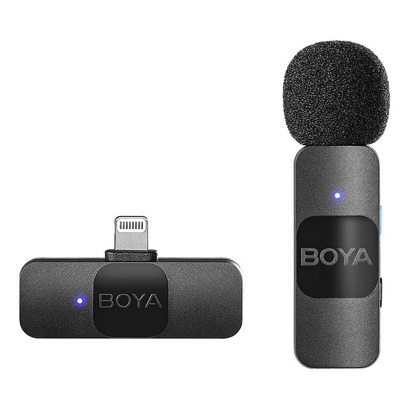 „Boya Ultra Compact“ belaidis mikrofonas BY-V1, skirtas „iOS“.