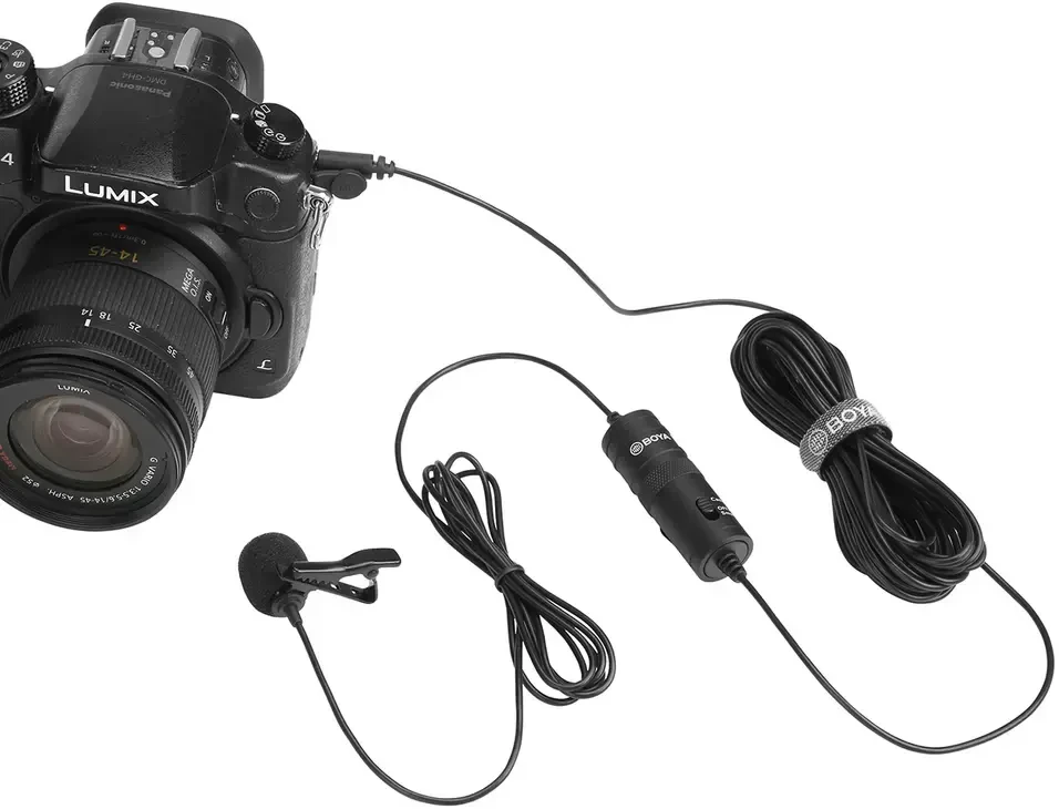Mikrofonas BOYA 65-18000 HZ, 6.3 mm stereo adapteris, juodas / BY-M1 / BOYA10003