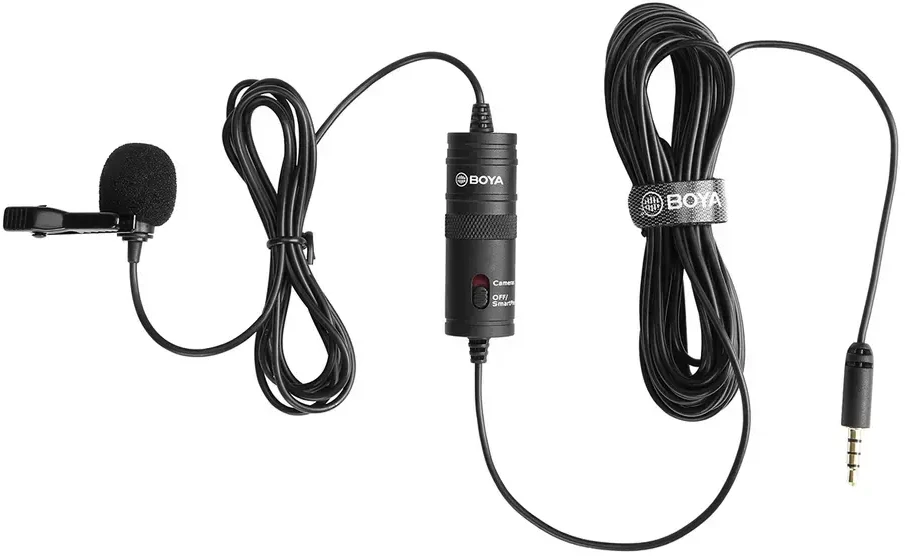 Mikrofonas BOYA 65-18000 HZ, 6.3 mm stereo adapteris, juodas / BY-M1 / BOYA10003